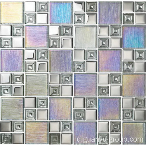 Warna Pelangi 6mm Tebal Kaca Mosaic